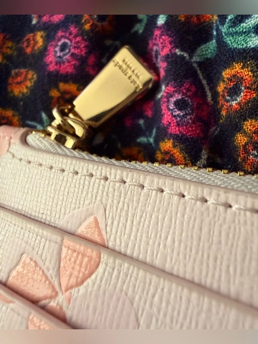 Kate Spade Devin Spring Pansies Card Case Wristlet